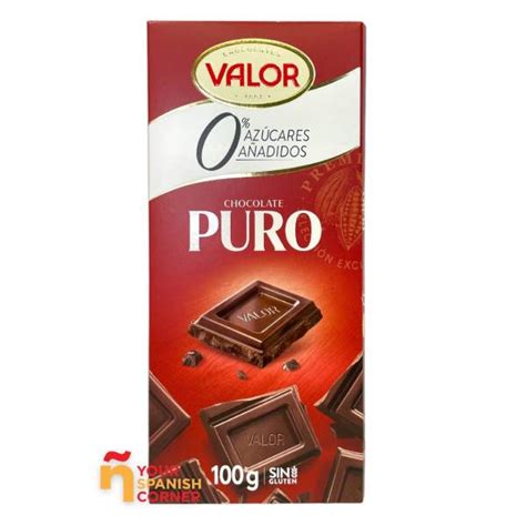 Pure Chocolate With Almonds Without Sugar Valor Your Spanish Corner