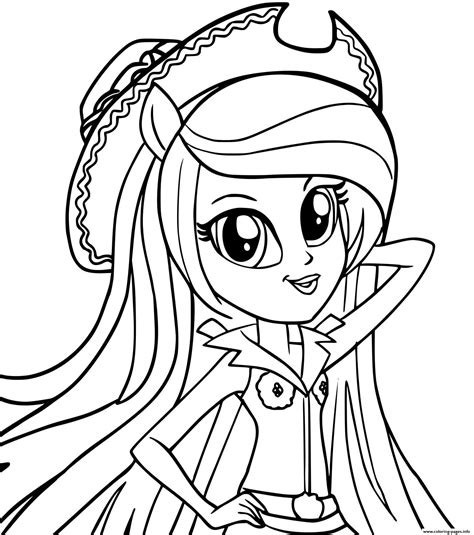 Applejack Equestria Girl Coloring page Printable