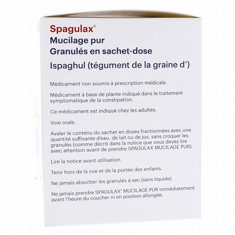 Spagulax Mucilage Pur X Sachets Bo Te De Sachets Doses