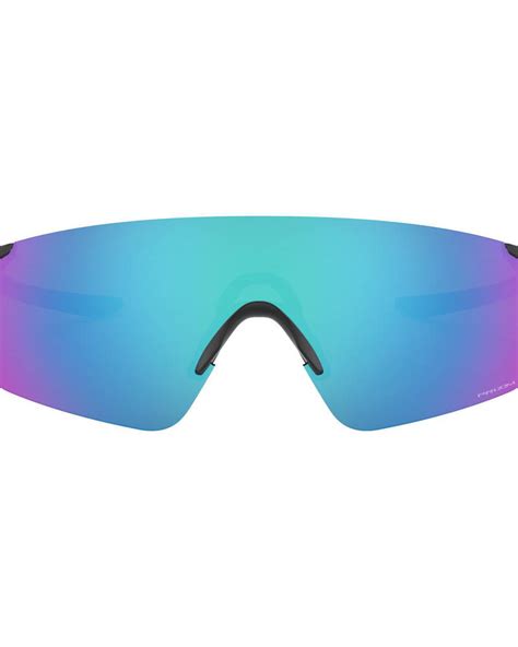 Shop Oakley Evzero Blades Sunglasses In Steel Prizm Sapphire Fast