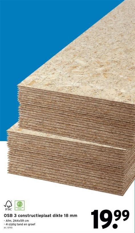 OSB 3 Constructieplaat Dikte 18mm Promotie Bij GAMMA