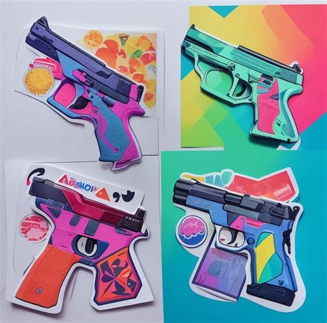 Premium AI Image | Gun Stickers