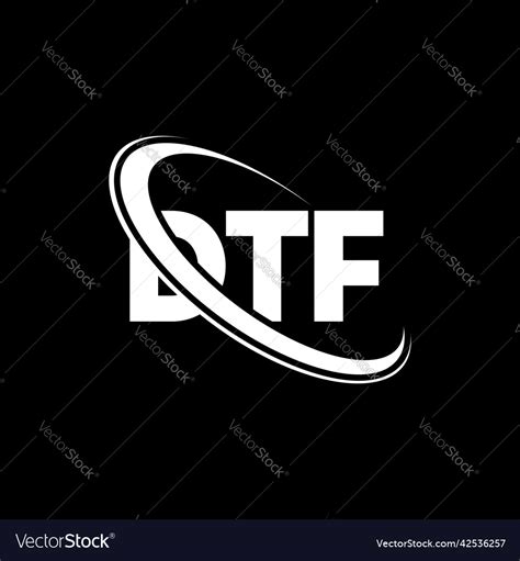 Dtf logo letter design Royalty Free Vector Image