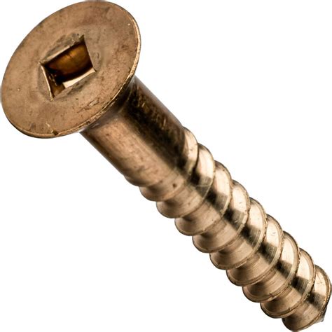 10 Square Drive Flat Head Wood Screws Silicon Bronze