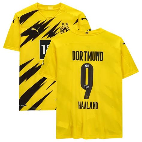 Erling Haaland Yellow Borussia Dortmund Autographed Puma Jersey in 2023 | Dortmund, Borussia ...