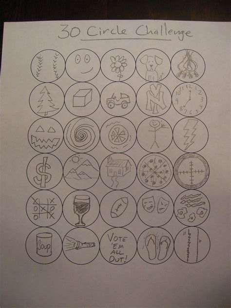 Thirty Circles Template