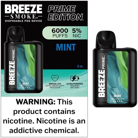 BREEZE PRIME 6000 PUFFS MINT - Safety Oil Inc