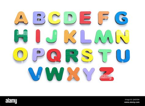 Colorful letters on white background. Alphabet concept Stock Photo - Alamy
