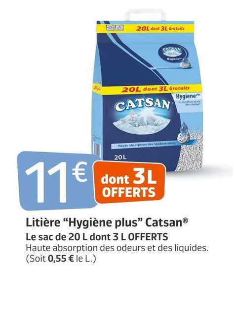 Promo Catsan litière hygiène plus chez Jardiland