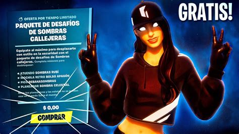 Jugando Con La Skin Sombra RubÍ Del Pack Gratis Sombras Callejeras Fortnite Youtube