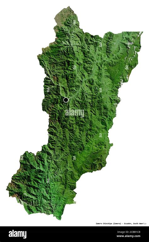 Shape Of Zamora Chinchipe Province Of Ecuador With Its Capital