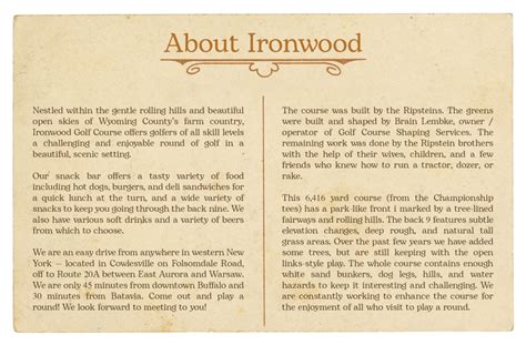 Ironwood – Golf Course