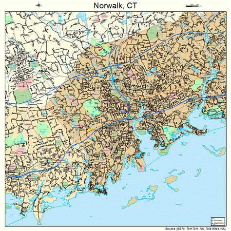 Norwalk Connecticut Street Map 0955990