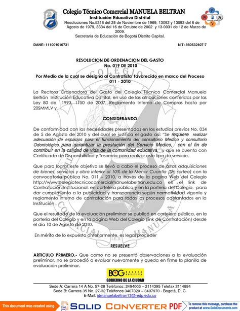 Calaméo Resoluciones de Adjudicación Convocatorias 011 2010 a la 017 2010