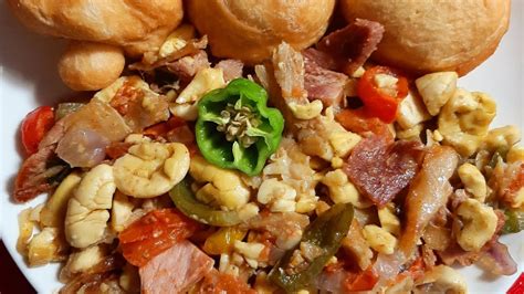 Tin Ackee And Salt Fish With Ham And Fried Dumplings Youtube