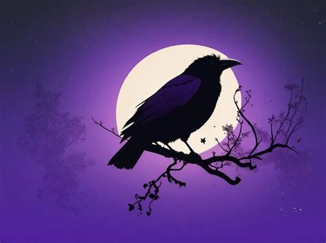 Premium Photo | A silhouette of a crow background