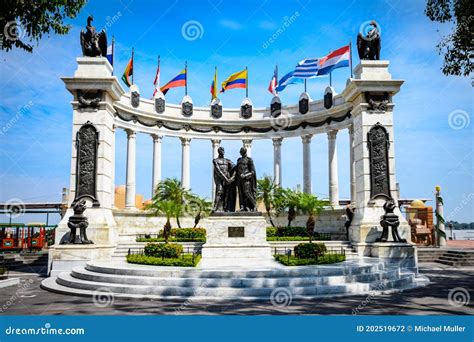 La Rotonda Monument In Malecon Of Guayaquil Royalty-Free Stock Image ...