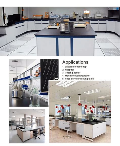 Chemical Resistant Phenolic Compact Laminate Countertop HPL Laboratory