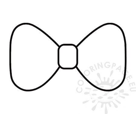 Paper Bow Tie Template Coloring Page