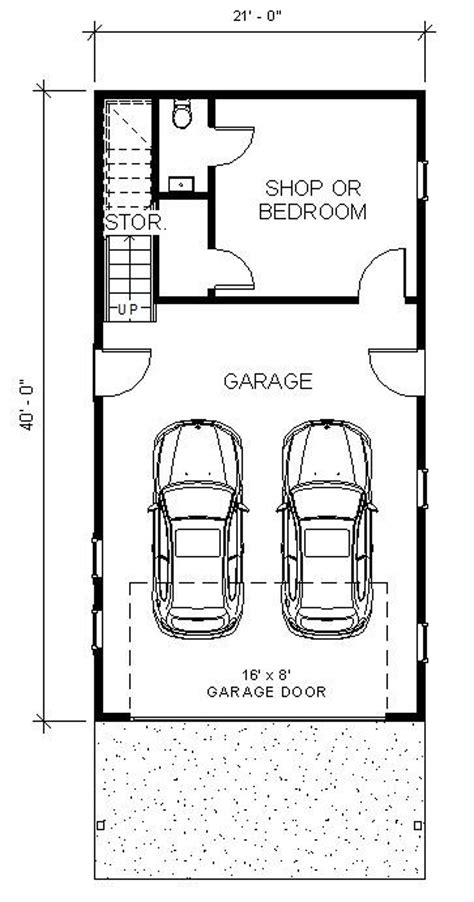 Narrow Cypress I Two Level 21x40 Custom House Plans And Blueprints Etsy