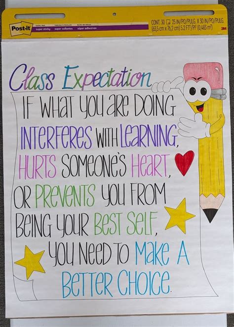 Laminated Classroom Expectation Anchor Chart Etsy Classroom