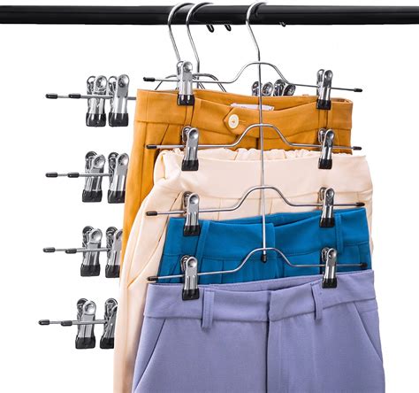 Skirt Hanger 4 Tier Shorts Hangers With Clips1 Pack Space Saving Pants