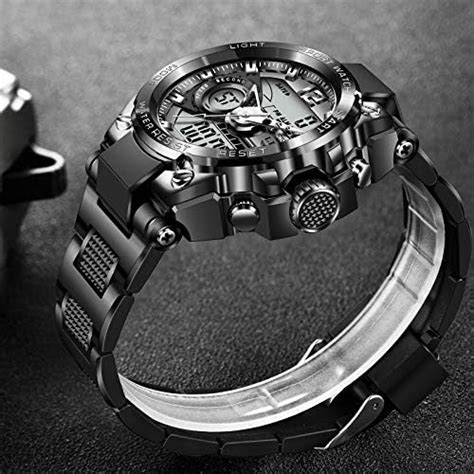 LIGE Montre Homme Digitale Outdoor Sport Grand Cadran Militaire