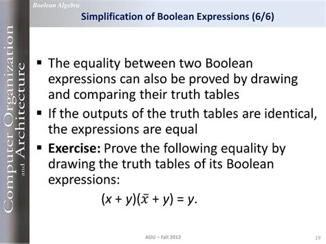 Lecture 3 Boolean Algebra And Digital Logic Lecture Duration 2 Hours