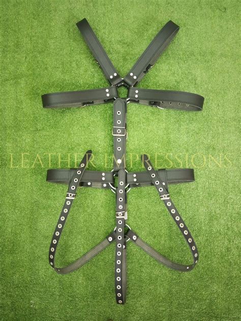 100 Genuine Leather Full Body Harness Sex Lingerie Etsy