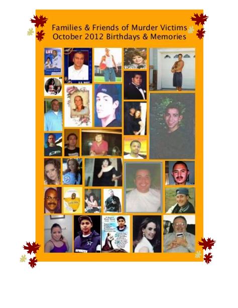 Families And Friends Of Murder Victims October 2012 Newsletter Pdf