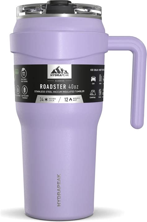 Hydrapeak Roadster 40 Oz Tumbler With Handle And Straw Lid Convenient