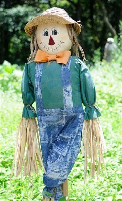 Close Up Of A Smiling Fall Scarecrow Face Royalty Free Stock Photo