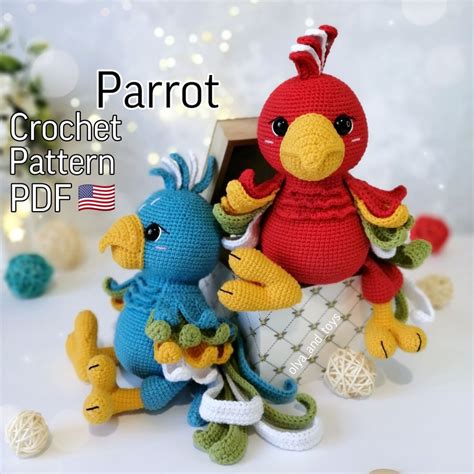 Crochet Pattern Cute Parrot Pdf In English Amigurumi Parrot Tutorial