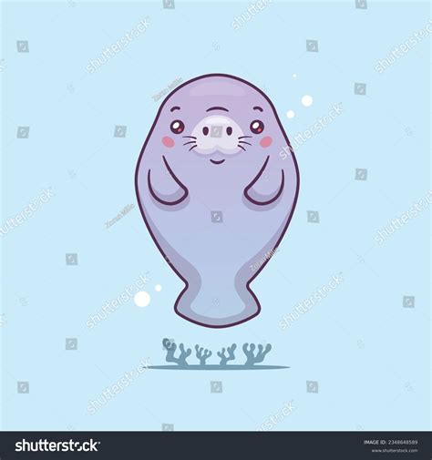 Cute Manatee Cartoon