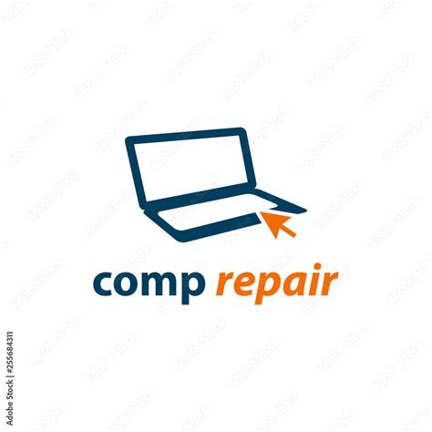 Computer Laptop Repair Service Logo Vector Stock Vector Adobe Stock