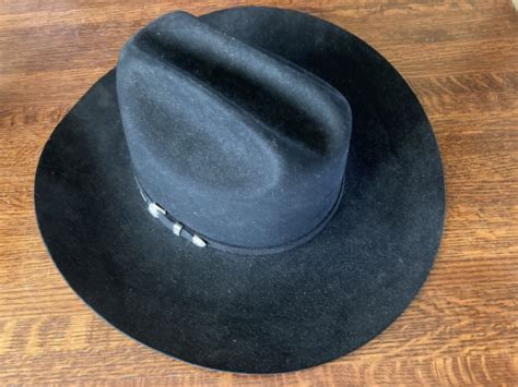 Vintage Resistol Cowboy Hat 4 X Beaver Self Conforming Black Size 7 12 R Nice Ebay