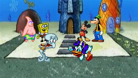 Squidward Tentacles SpongeBob SquarePants VS Donald Duck Disney