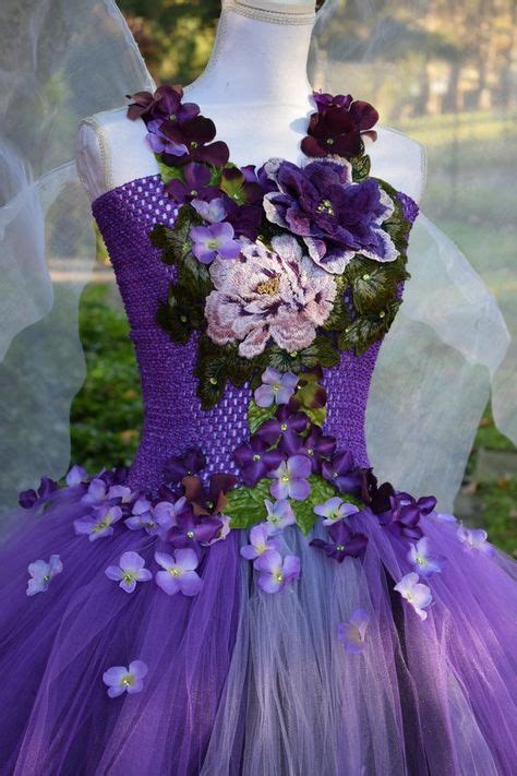 Purple Adult Fairy Queen Costume Dress3d Embroidery Flowers Etsy