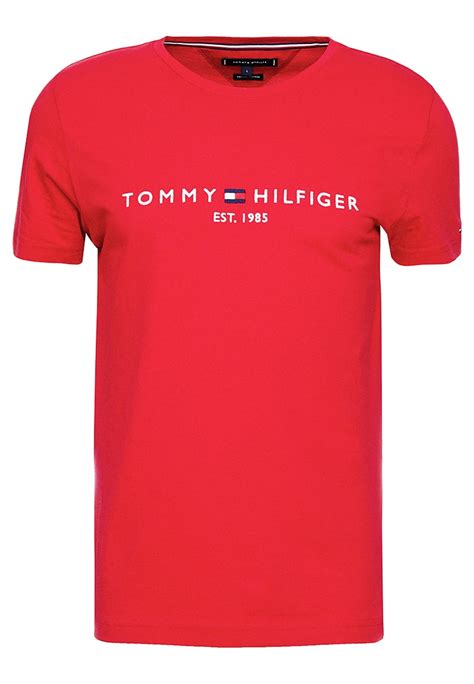 Tommy Hilfiger Logo Tee T Shirt Print Red Zalandonl T Shirts