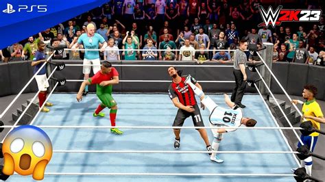 Wwe K Messi Cristiano Neymar Vs Haaland Mbappe Martinez