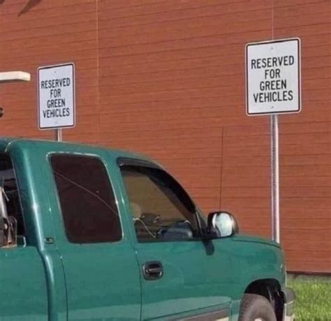 Reserved for Green Vehicles - Common Sense Post