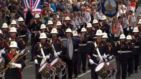 The Twelfth Thousands March In Orange Order Parades BBC News