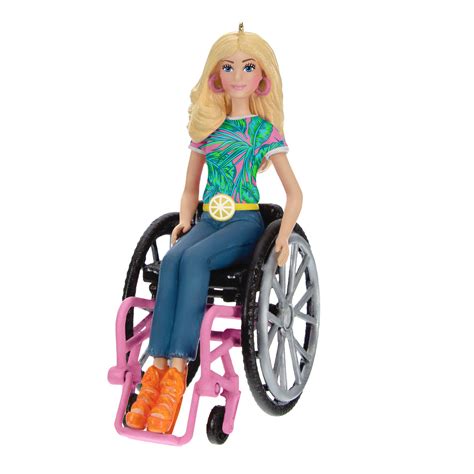 2023 Barbie Fashionista With Wheelchair Hallmark Keepsake Ornament