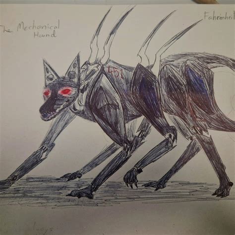 the mechanical hound, Fahrenheit 451 by username29871 on DeviantArt