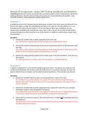 Cptcodingguidelinesmodifiers Docx Module Assignment Apply