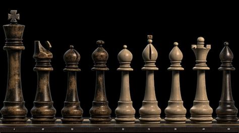 Premium Photo | A collection of chess pieces from the game chess series