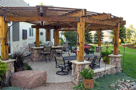 Rustic Pergola Patio Severence CO Rustic Patio Denver By