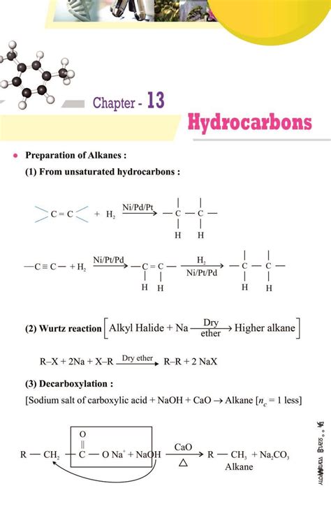 Class Chemistry Notes For Hydrocarbons Pdf Study Material Aglasem