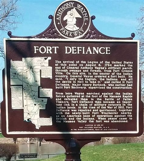 Fort Defiance The Indian Wars 1790 1795 Historical Marker