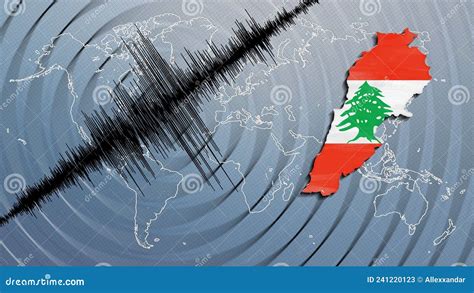 Seismic Activity Earthquake Lebanon Map Stock Illustration ...